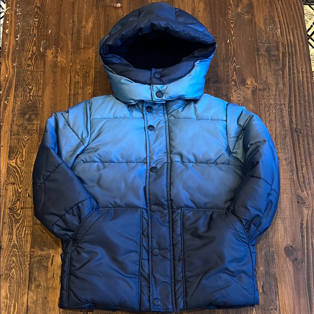 GAP Kids Blue Ombré Puffer Coat